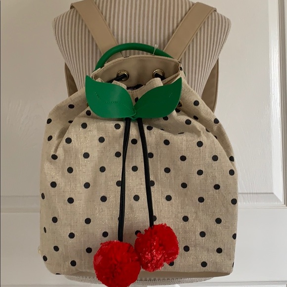 Betsey Johnson Handbags - 🆕 Betsy Johnson Cherry Polka Dot Purse Backpack